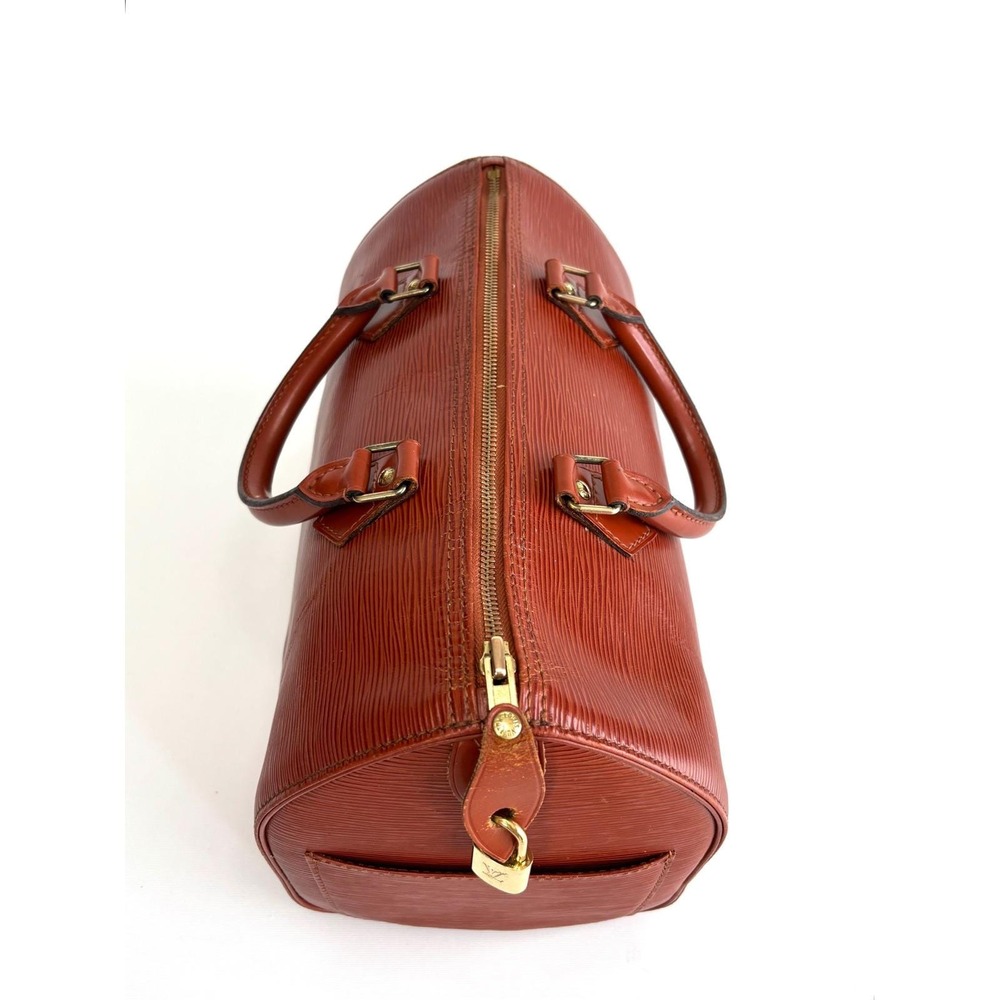 Louis Vuitton Speedy 30 Kenyan Brown Epi Leather Vintage Satchel Bag 1985-2012 - Picture 8 of 12